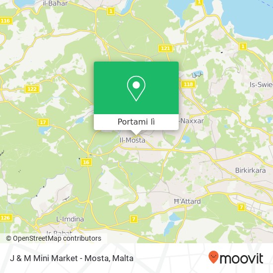 Mappa J & M Mini Market - Mosta