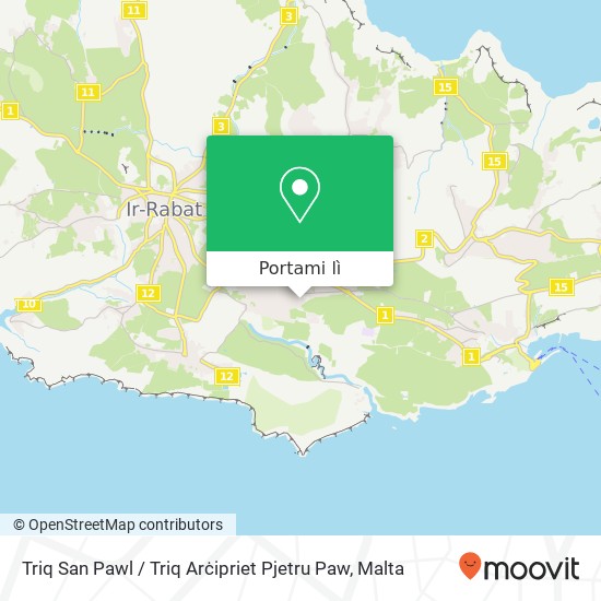 Mappa Triq San Pawl / Triq Arċipriet Pjetru Paw