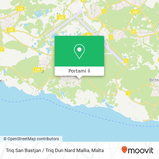 Mappa Triq San Bastjan / Triq Dun Nard Mallia