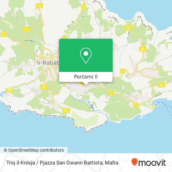 Mappa Triq il-Knisja / Pjazza San Ġwann Battista