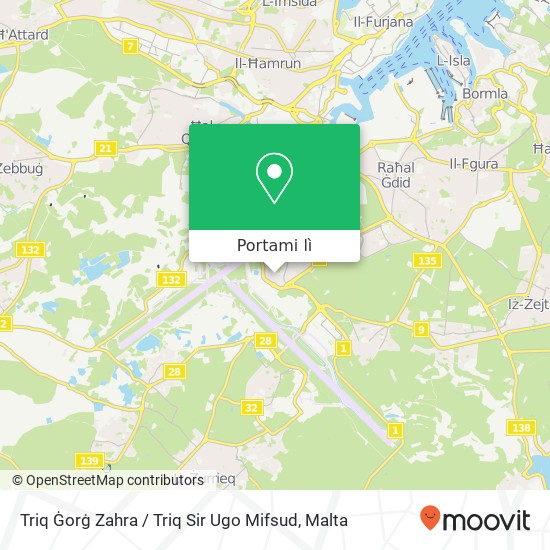 Mappa Triq Ġorġ Zahra / Triq Sir Ugo Mifsud