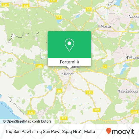 Mappa Triq San Pawl / Triq San Pawl, Sqaq Nru1