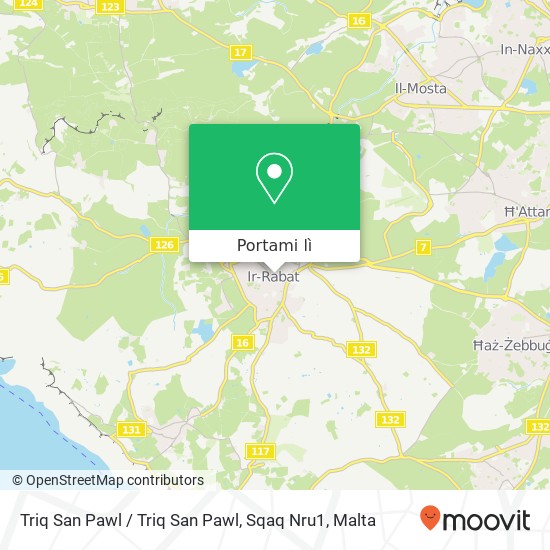 Mappa Triq San Pawl / Triq San Pawl, Sqaq Nru1