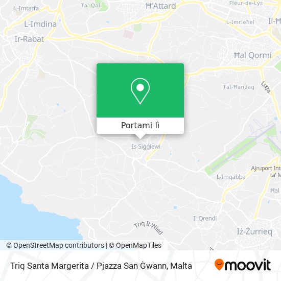Mappa Triq Santa Margerita / Pjazza San Ġwann