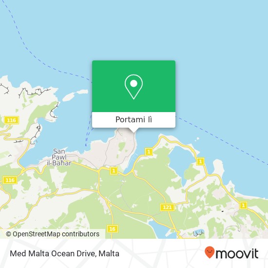 Mappa Med Malta Ocean Drive