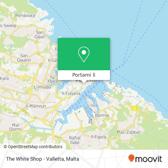 Mappa The White Shop - Valletta
