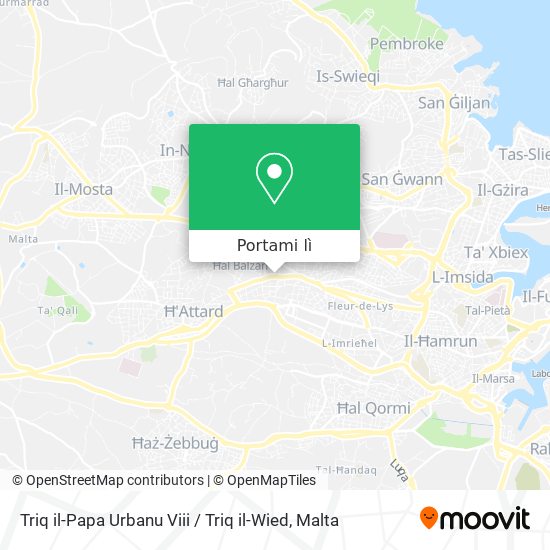 Mappa Triq il-Papa Urbanu Viii / Triq il-Wied