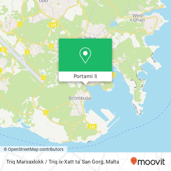 Mappa Triq Marsaxlokk / Triq ix-Xatt ta' San Ġorġ