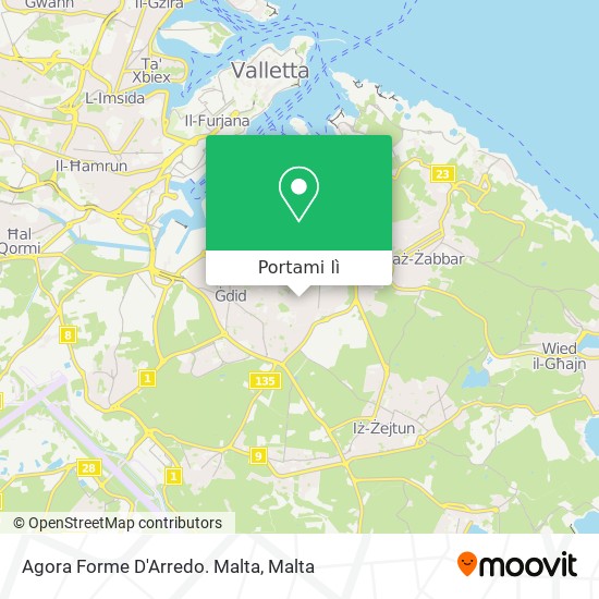 Mappa Agora Forme D'Arredo. Malta