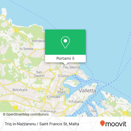 Mappa Triq in-Nażżarenu / Saint Francis St
