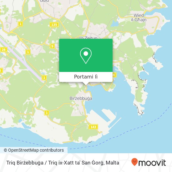 Mappa Triq Birżebbuġa / Triq ix-Xatt ta' San Ġorġ