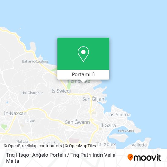 Mappa Triq l-Isqof Anġelo Portelli / Triq Patri Indri Vella