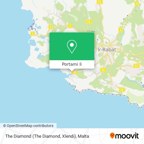 Mappa The Diamond (The Diamond, Xlendi)