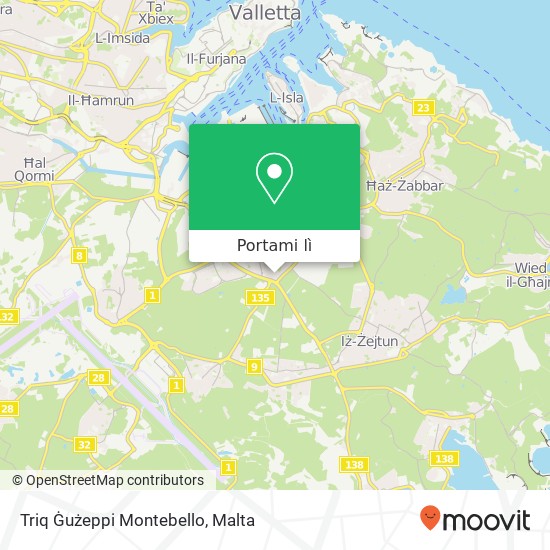 Mappa Triq Ġużeppi Montebello