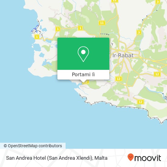 Mappa San Andrea Hotel (San Andrea Xlendi)