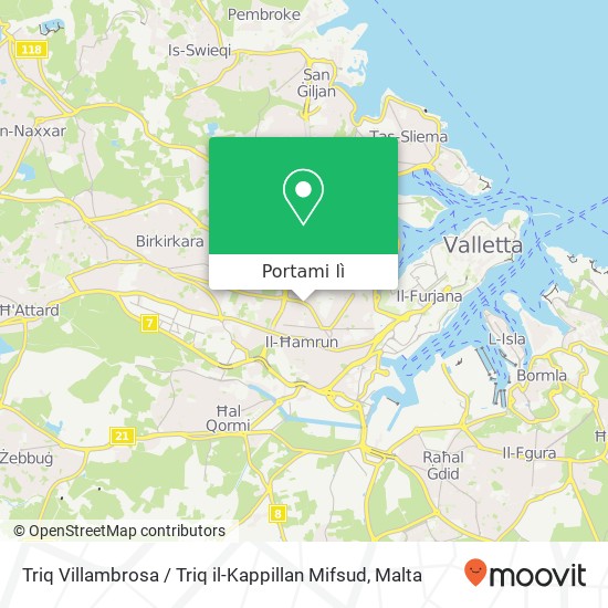 Mappa Triq Villambrosa / Triq il-Kappillan Mifsud