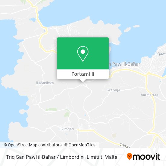 Mappa Triq San Pawl il-Baħar / Limbordini, Limiti t