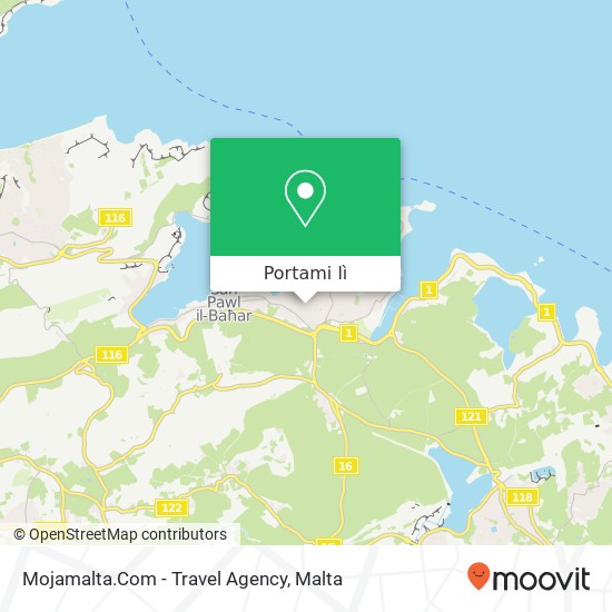 Mappa Mojamalta.Com - Travel Agency