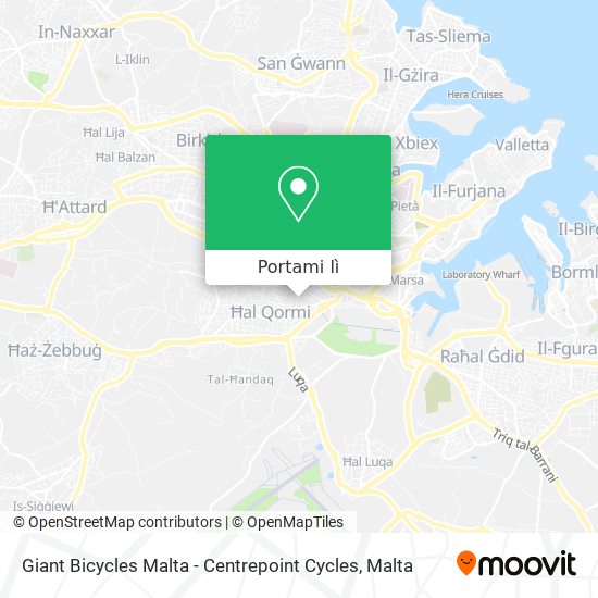 Mappa Giant Bicycles Malta - Centrepoint Cycles