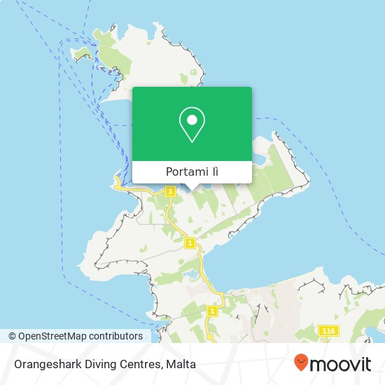 Mappa Orangeshark Diving Centres