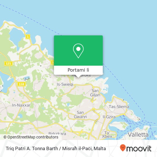 Mappa Triq Patri A. Tonna Barth / Misraħ il-Paċi