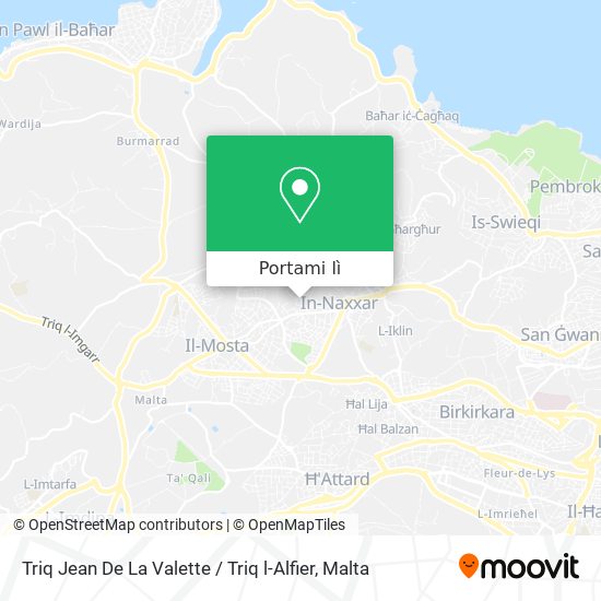 Mappa Triq Jean De La Valette / Triq l-Alfier