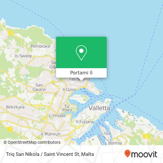 Mappa Triq San Nikola / Saint Vincent St