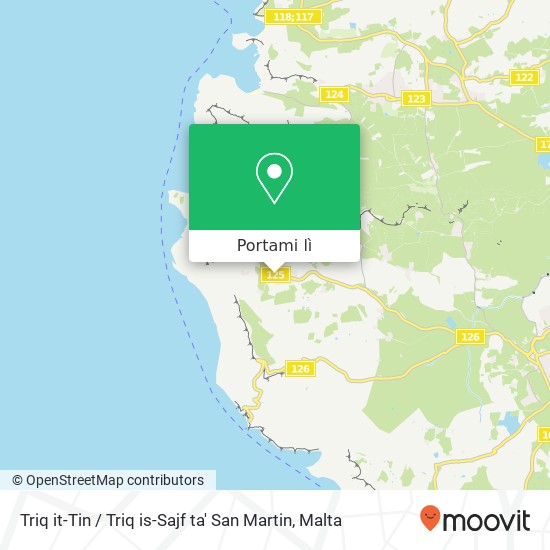 Mappa Triq it-Tin / Triq is-Sajf ta' San Martin