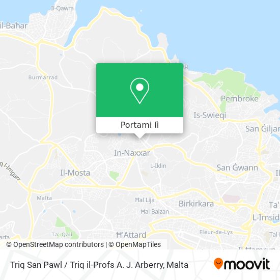 Mappa Triq San Pawl / Triq il-Profs A. J. Arberry