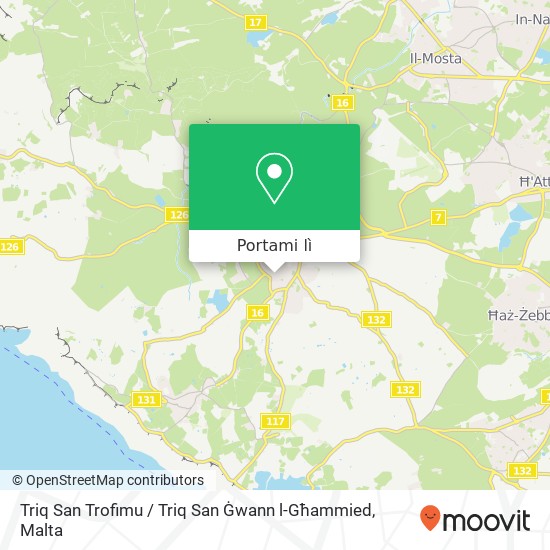 Mappa Triq San Trofimu / Triq San Ġwann l-Għammied