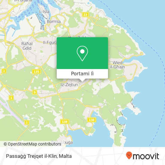 Mappa Passaġġ Trejqet il-Klin