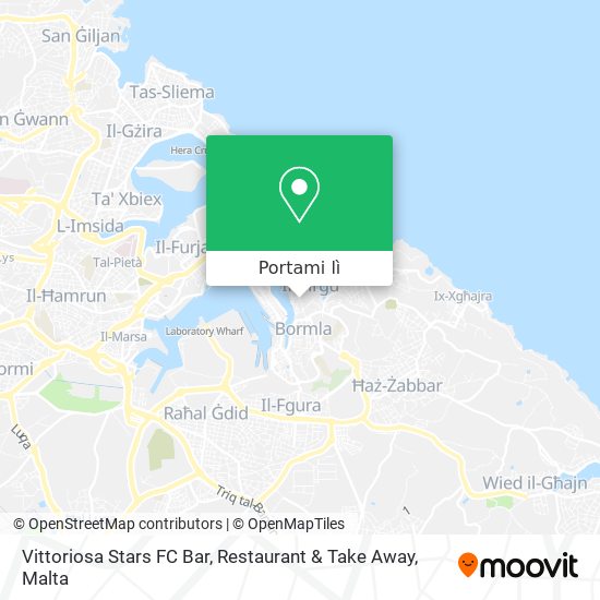 Mappa Vittoriosa Stars FC Bar, Restaurant & Take Away