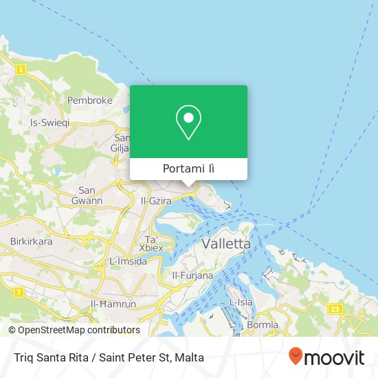 Mappa Triq Santa Rita / Saint Peter St
