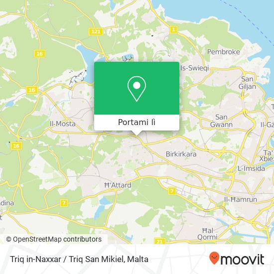 Mappa Triq in-Naxxar / Triq San Mikiel