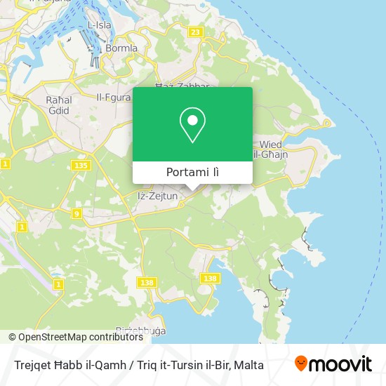Mappa Trejqet Ħabb il-Qamh / Triq it-Tursin il-Bir