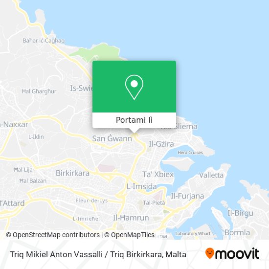 Mappa Triq Mikiel Anton Vassalli / Triq Birkirkara
