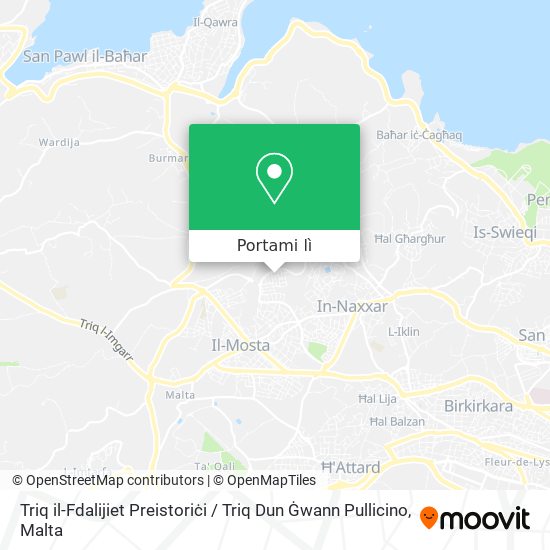 Mappa Triq il-Fdalijiet Preistoriċi / Triq Dun Ġwann Pullicino