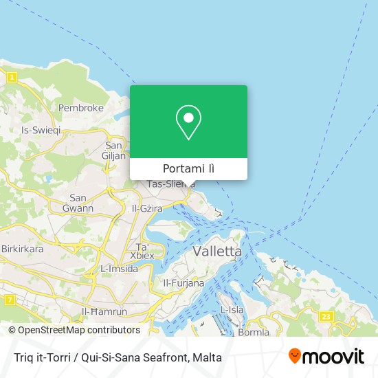 Mappa Triq it-Torri / Qui-Si-Sana Seafront