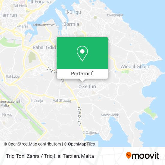 Mappa Triq Toni Zahra / Triq Ħal Tarxien