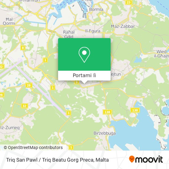 Mappa Triq San Pawl / Triq Beatu Ġorġ Preca