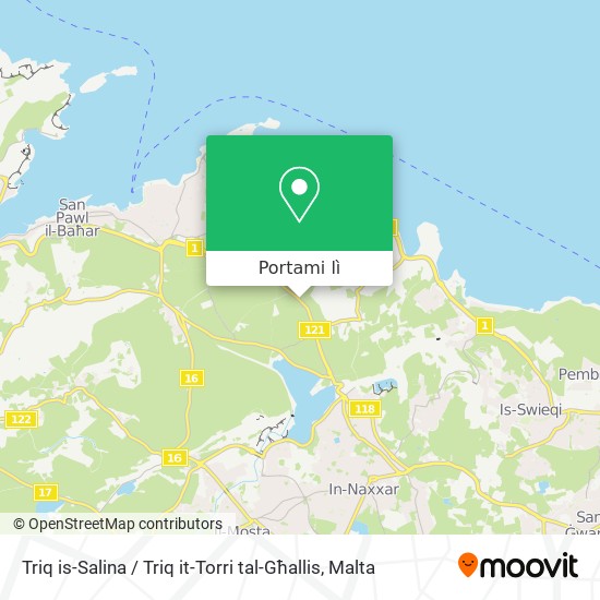 Mappa Triq is-Salina / Triq it-Torri tal-Għallis