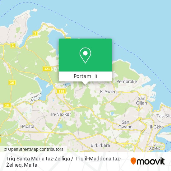 Mappa Triq Santa Marja taż-Żelliqa / Triq il-Maddona taż-Żellieq