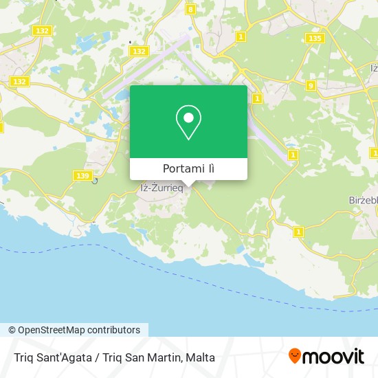 Mappa Triq Sant'Agata / Triq San Martin