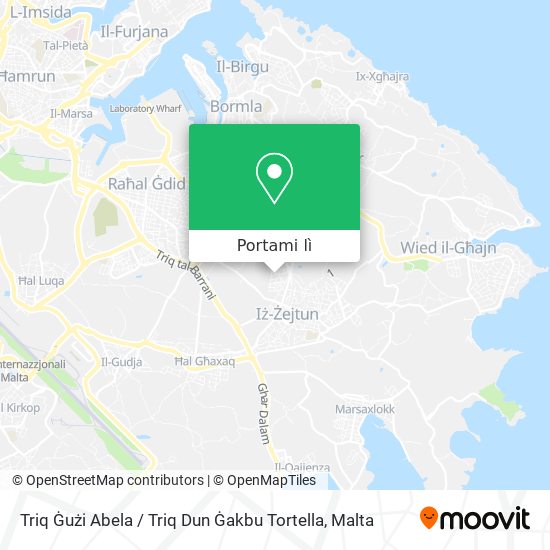 Mappa Triq Ġużi Abela / Triq Dun Ġakbu Tortella