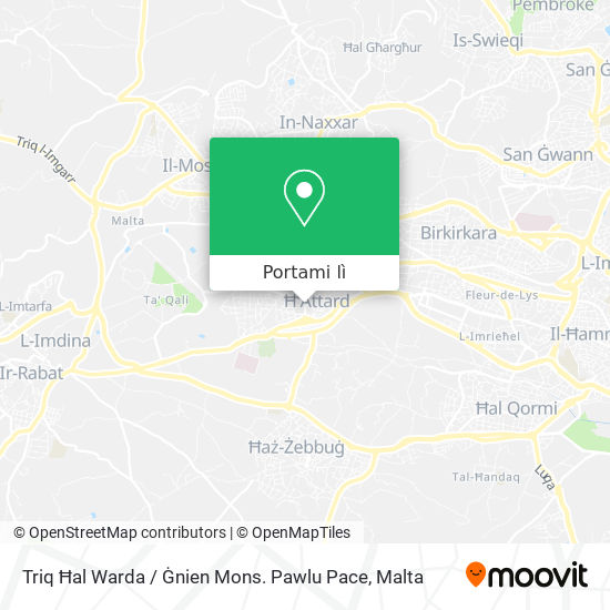 Mappa Triq Ħal Warda / Ġnien Mons. Pawlu Pace