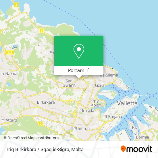Mappa Triq Birkirkara / Sqaq is-Sigra