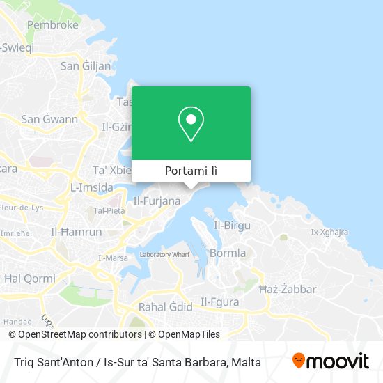 Mappa Triq Sant'Anton / Is-Sur ta' Santa Barbara