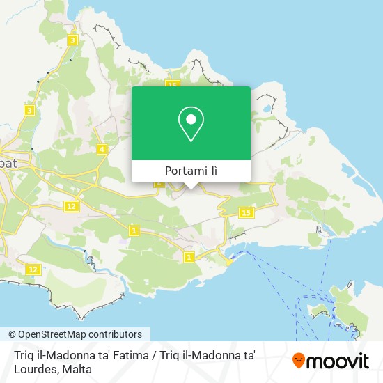 Mappa Triq il-Madonna ta' Fatima / Triq il-Madonna ta' Lourdes