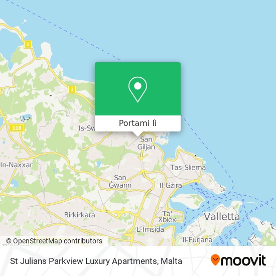 Mappa St Julians Parkview Luxury Apartments
