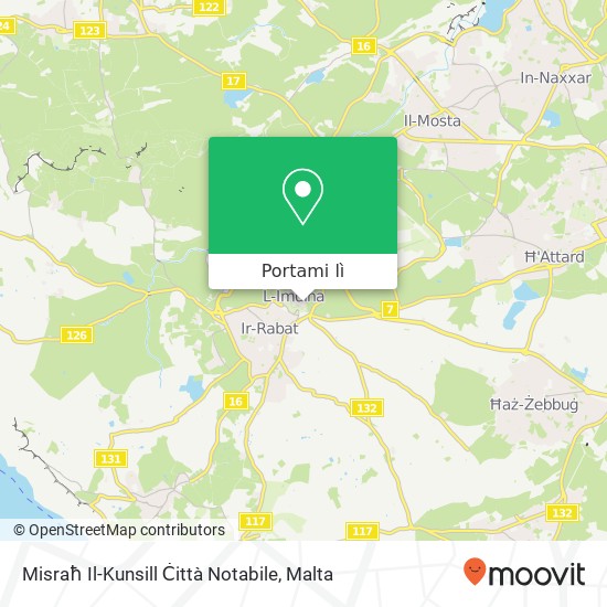 Mappa Misraħ Il-Kunsill Ċittà Notabile